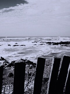 Закрытый пляж за забором обои