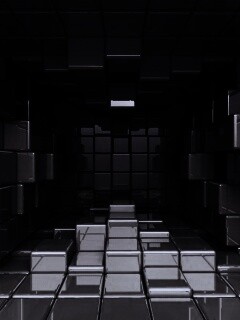 Комната из кубов обои