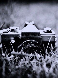 Фотоаппарат Praktica в траве обои