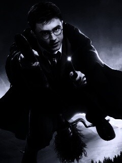 Гарри Поттер на метле обои