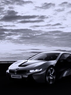 Концепт БМВ на дороге обои