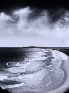 Берег до горизонта обои