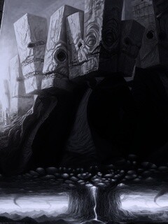 Каменные головы обои