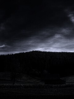 Домик в поле обои