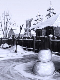 Снеговик обои