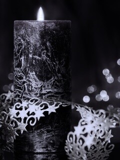 Новогодняя свеча обои