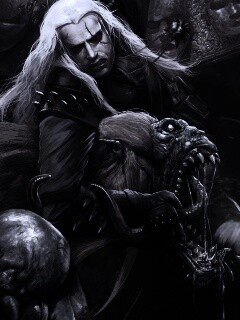 Ведьмак и монстр обои