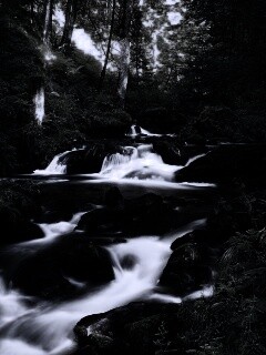 Живописный лесной водопад обои
