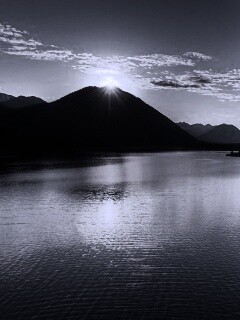 Закат в горах обои