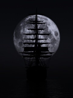 Корабль со спущенными парусами обои