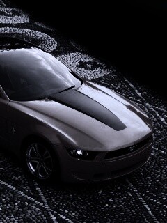 Оранжевый мустанг обои