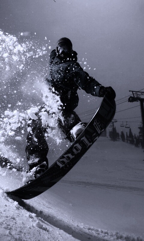 Сноубордист обои