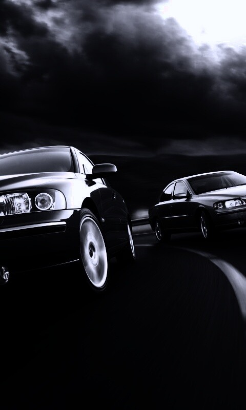 Два седана вольво на повороте обои