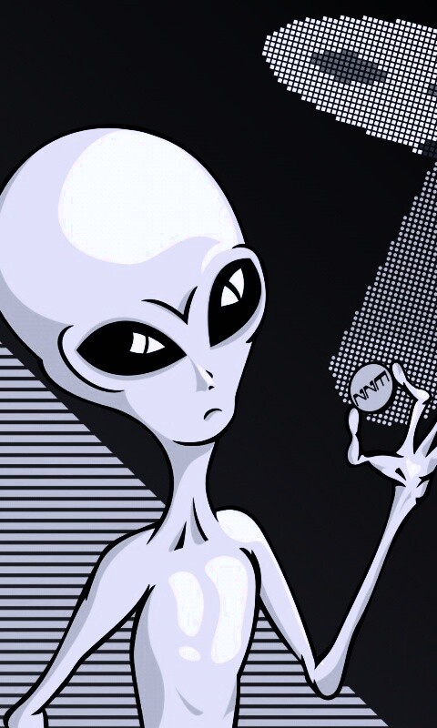 Пришелец с монеткой обои