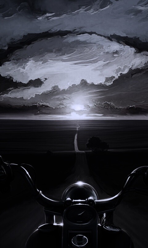 Дорога на закат обои