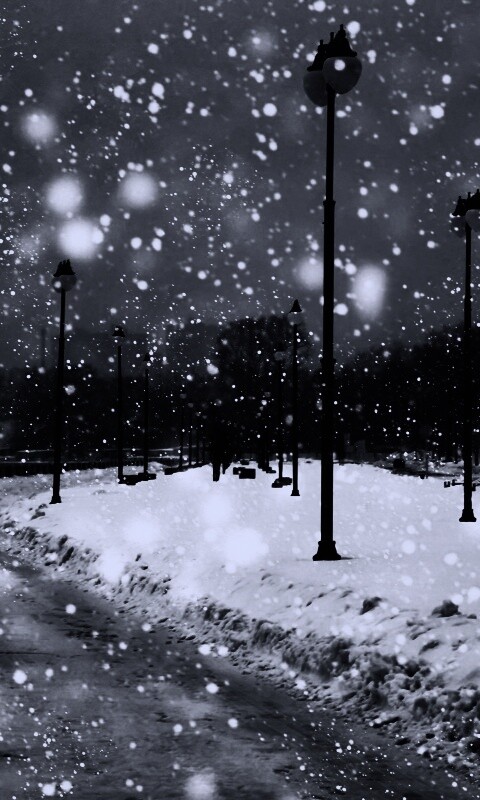 Зимняя набережная обои