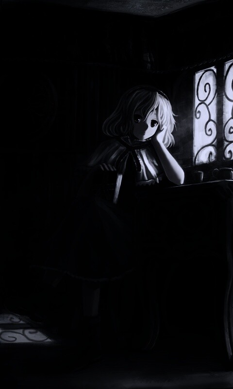 Девочка за столом с книгами обои