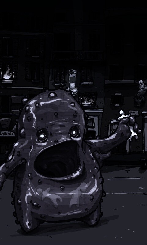 Монстр жрет людей обои