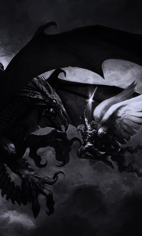 Ангел против дракона обои