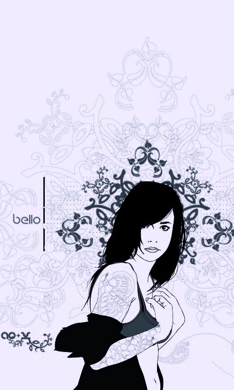 Векторная девушка обои