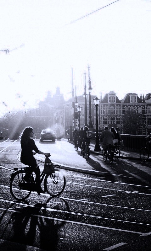 Утро в европейском городе обои