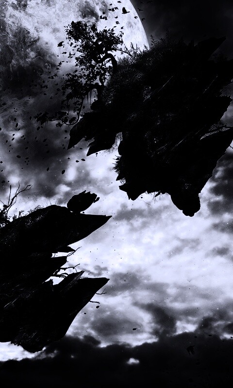 Летящие куски земли обои