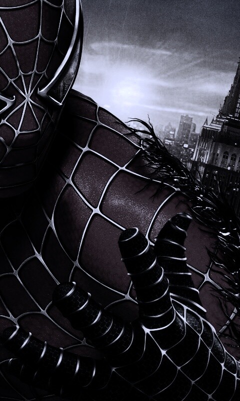 Черный человек-паук обои