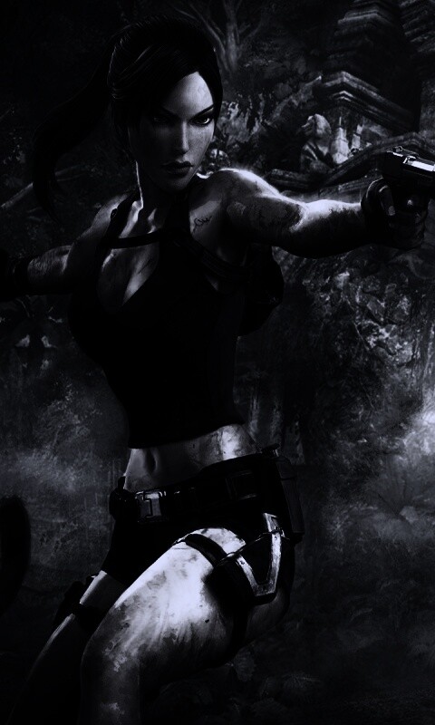 Лара Крофт протв тигров обои