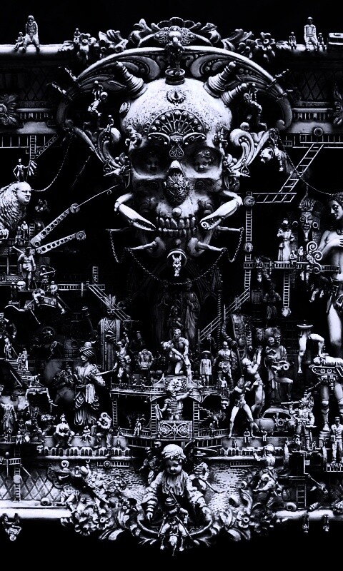 Адская скульптура обои