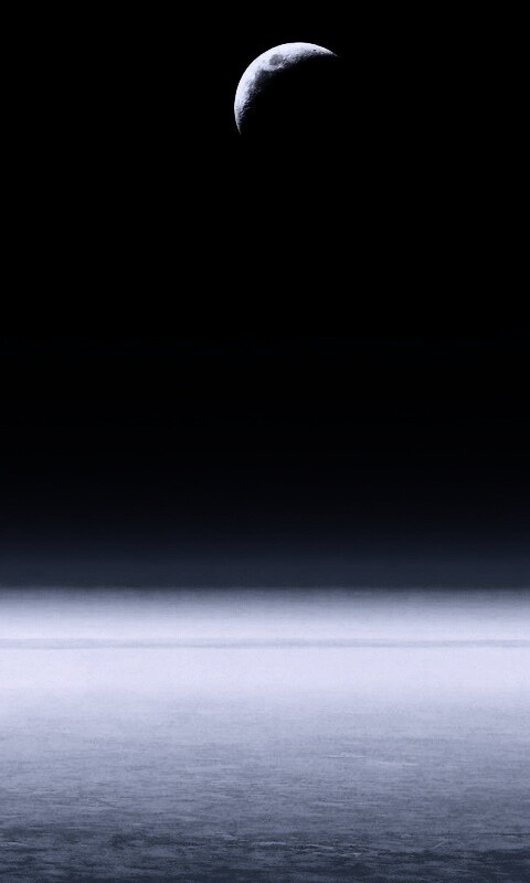 Луна над горизонтом обои