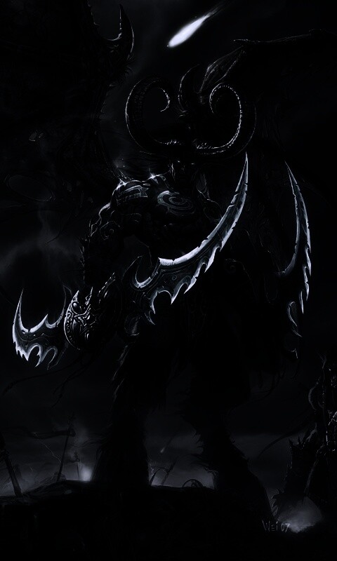 Иллидан с клинками обои