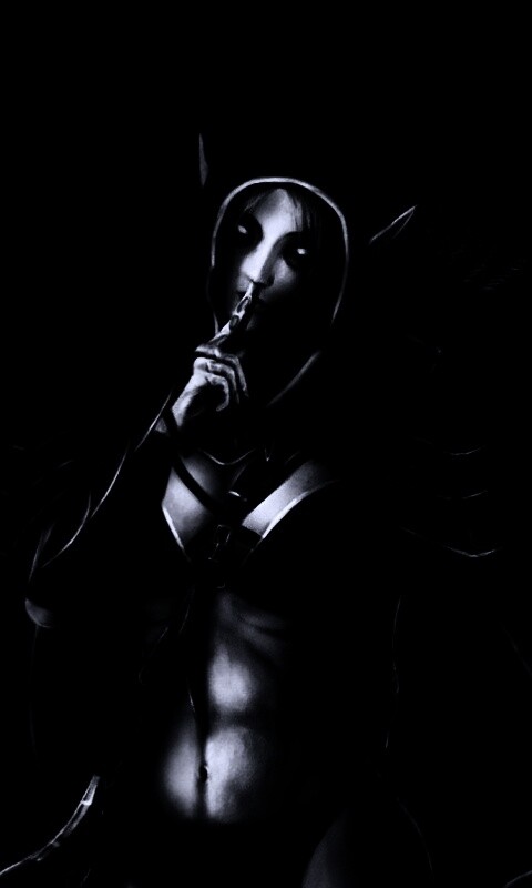 Ночная эльфийка призывает к тишине обои