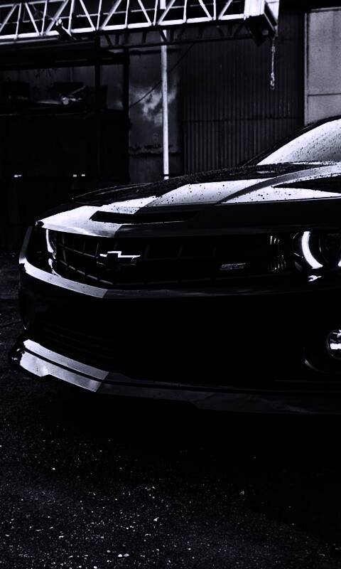 Черный шевроле камаро SS обои