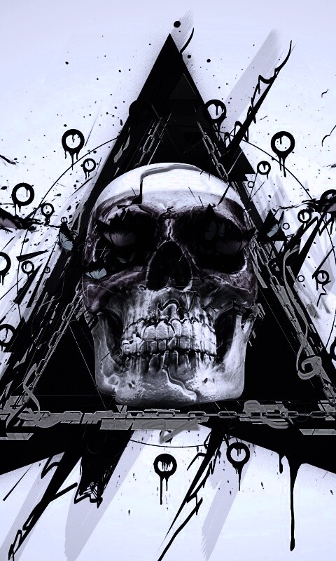 Гламурный череп обои