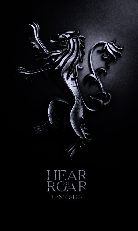 Металлический герб дома Ланнистеров обои