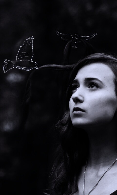 Летящие пряди обои