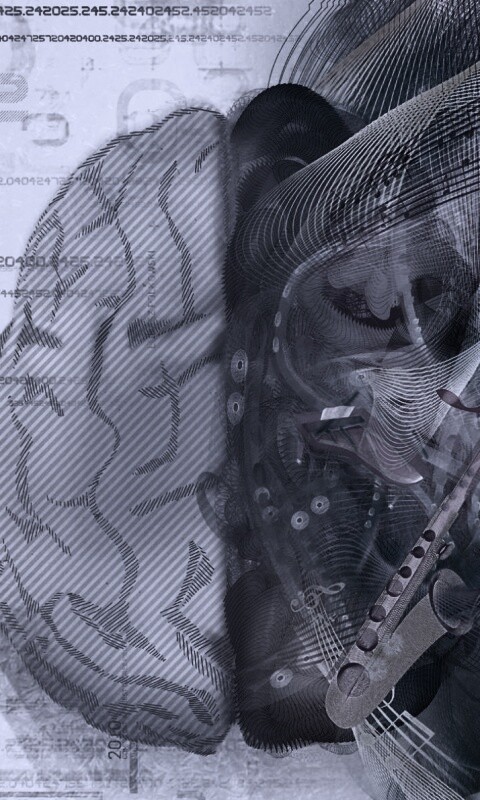 Левая и правая половина мозга обои