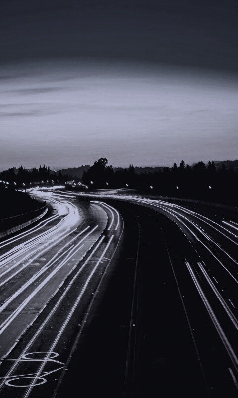 Автострада в огнях обои