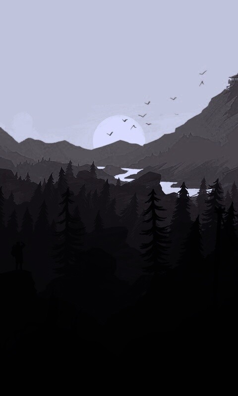 Красный Firewatch обои