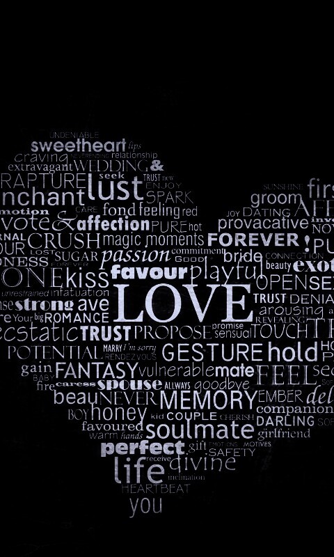 Слова любви обои