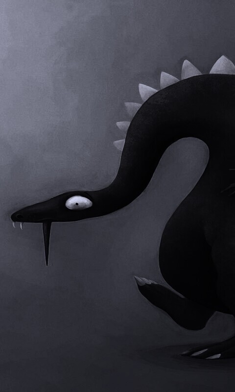 Рисованый динозавр обои