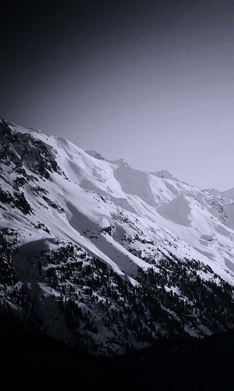 Горные вершины зимой обои