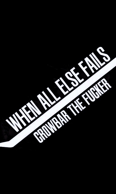 Когда всё пало, лом решает! обои