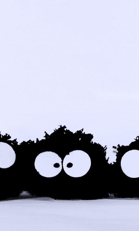 Кляксы с глазами обои