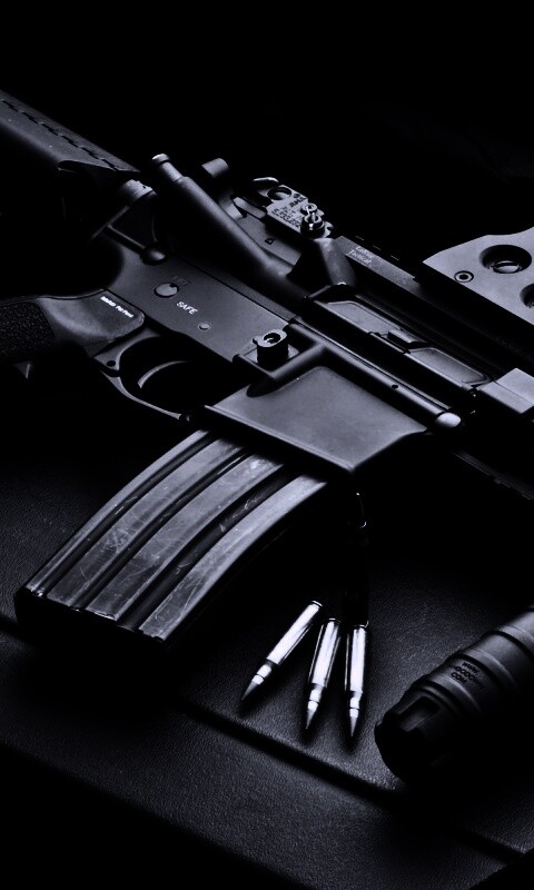 Черный автомат обои