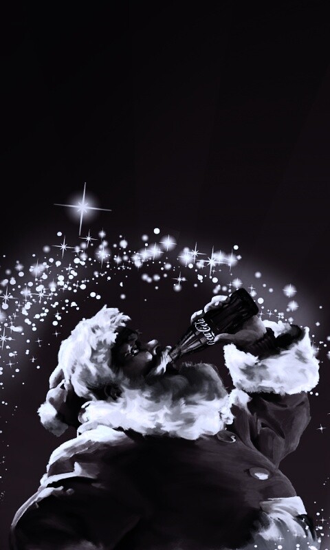 Санта Клаус с кока-колой обои