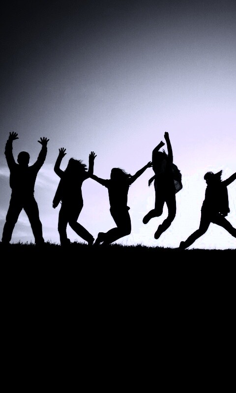 Силуэты людей обои