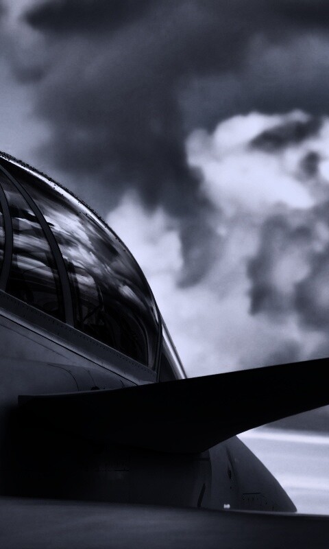 С крыла истребителя обои