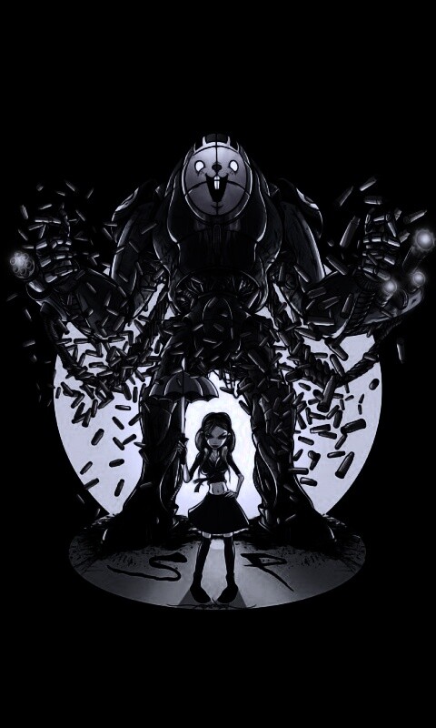 Куколка и боевой робот обои