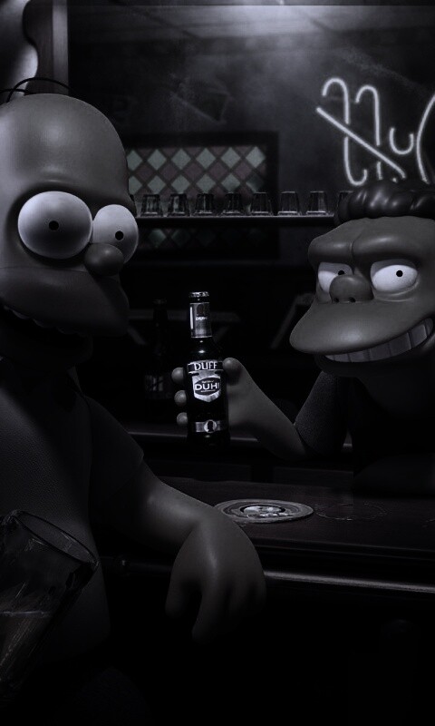 Симпсоны в баре обои